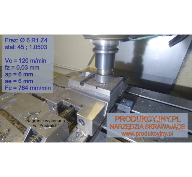 Frez z promieniem naroża fi 8 R1 INOX LINE